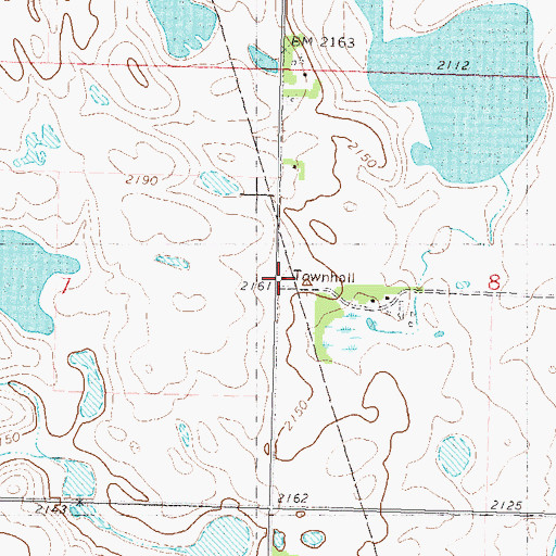 Topographic Map of School Number 1, ND