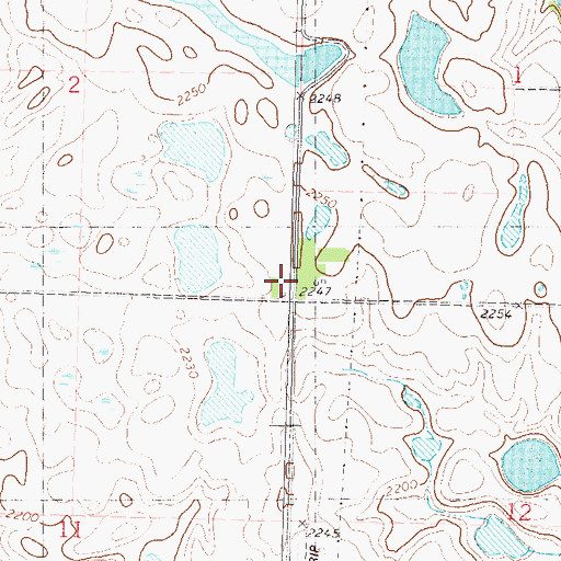 Topographic Map of School Number 1, ND