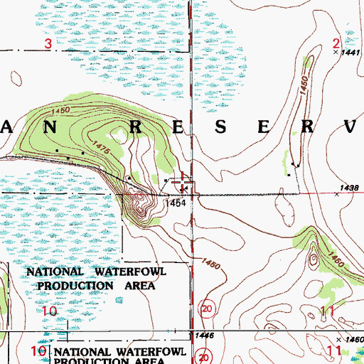 Topographic Map of School Number 1, ND