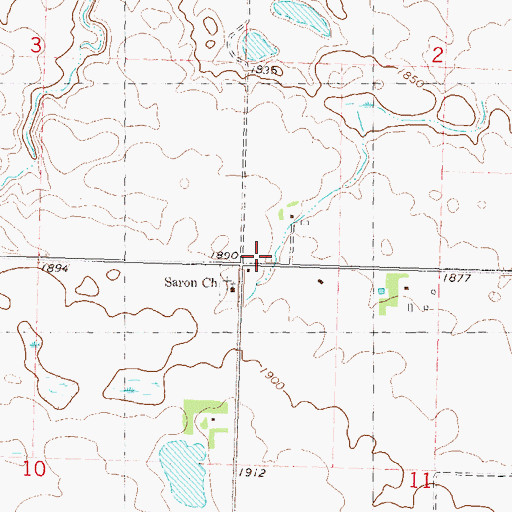 Topographic Map of School Number 1, ND
