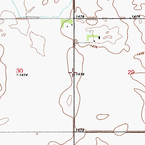 Topographic Map of School Number 1, ND