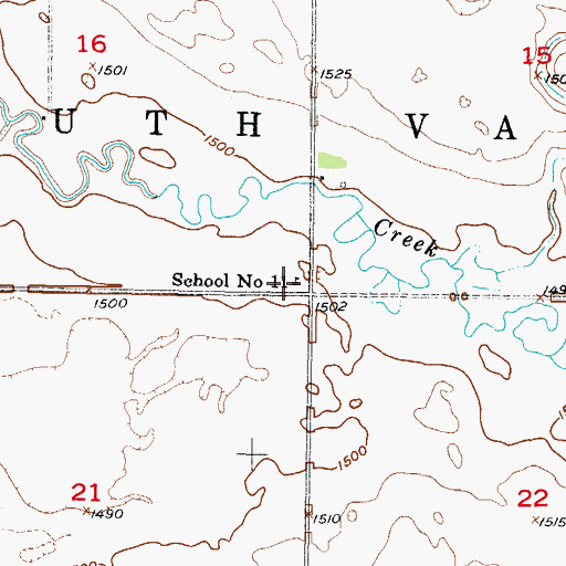Topographic Map of School Number 11, ND