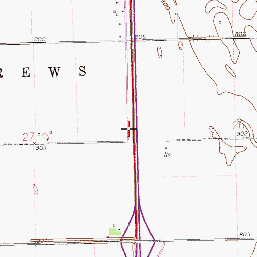 Topographic Map of School Number 14, ND