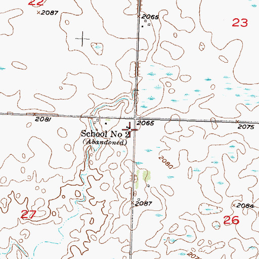 Topographic Map of School Number 2, ND