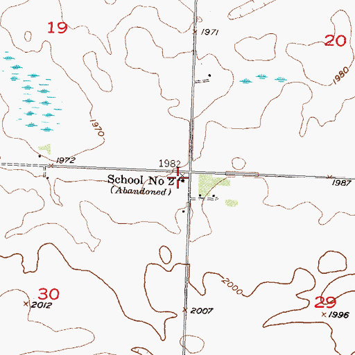 Topographic Map of School Number 2, ND