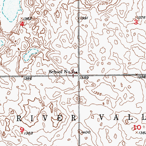 Topographic Map of School Number 2, ND