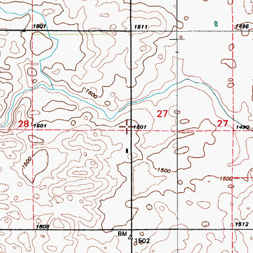 Topographic Map of School Number 2, ND