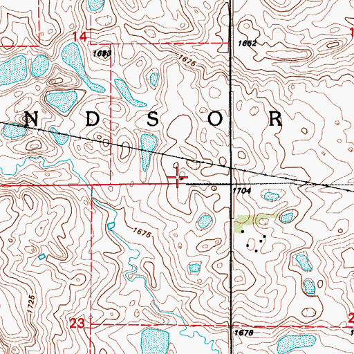 Topographic Map of School Number 2, ND