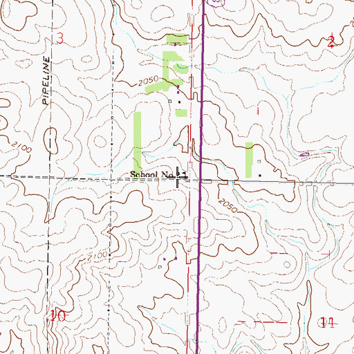 Topographic Map of School Number 2, ND