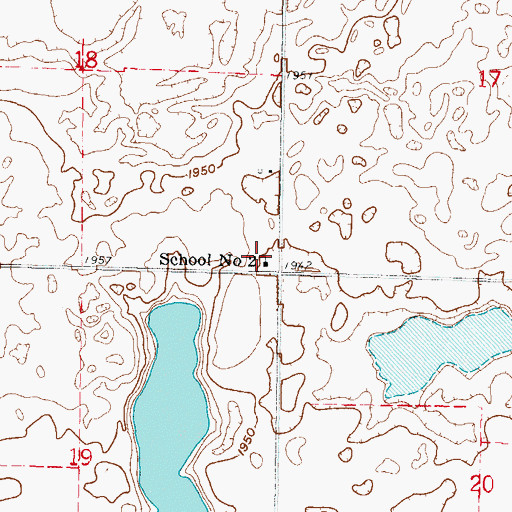 Topographic Map of School Number 2, ND