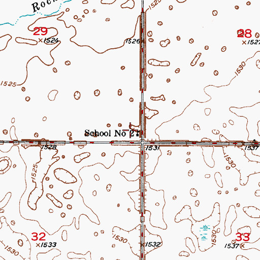 Topographic Map of School Number 2, ND