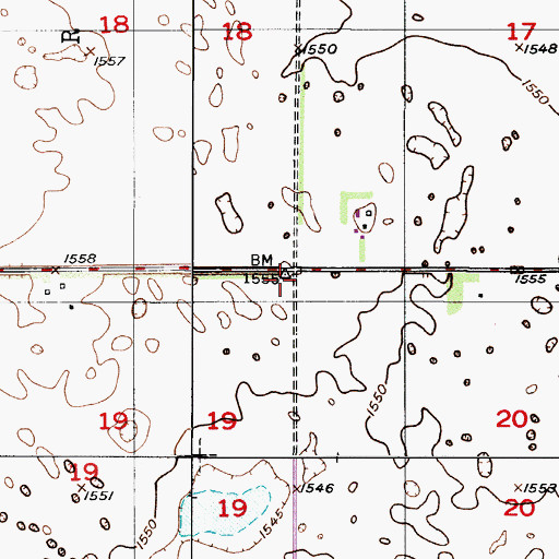 Topographic Map of School Number 2, ND