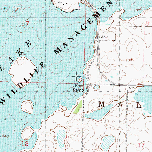 Topographic Map of School Number 2, ND
