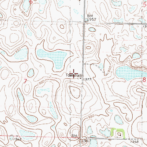 Topographic Map of School Number 2, ND