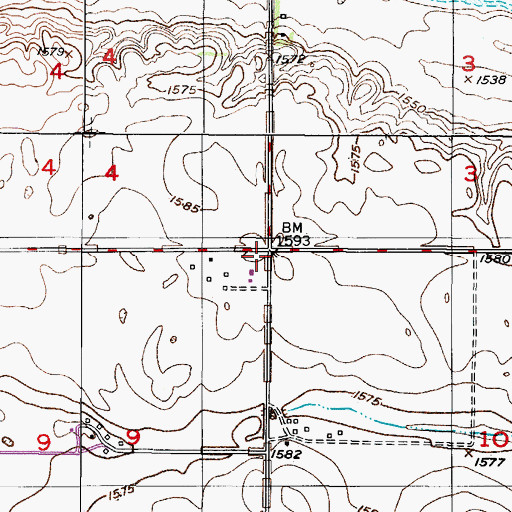 Topographic Map of School Number 2, ND