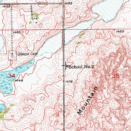 Topographic Map of School Number 2, ND