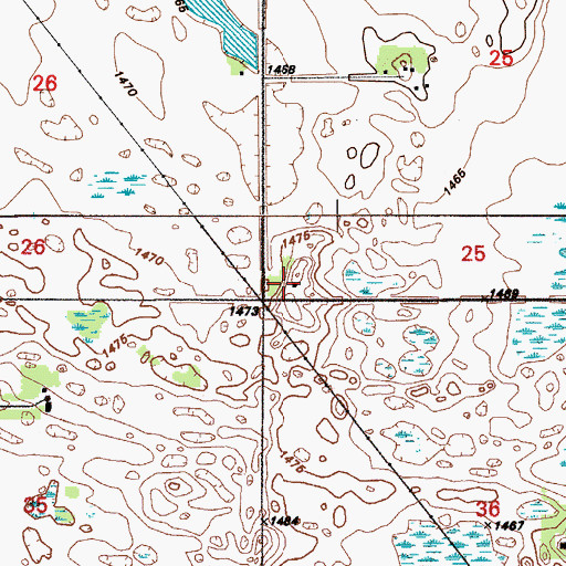 Topographic Map of School Number 2, ND