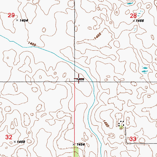 Topographic Map of School Number 2, ND
