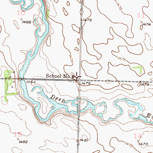 Topographic Map of School Number 2, ND