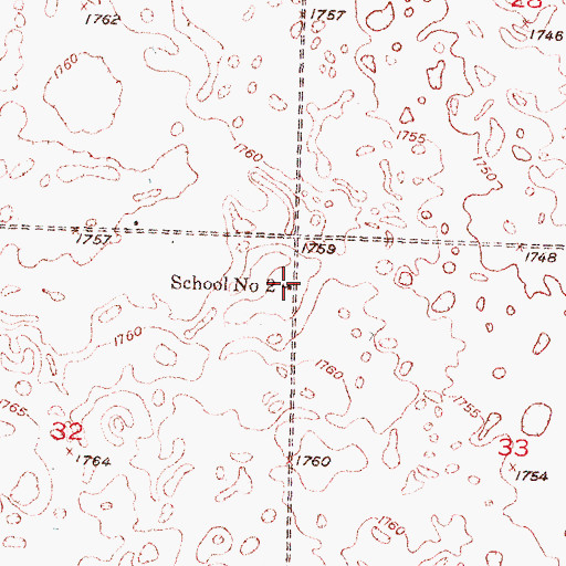 Topographic Map of School Number 2, ND