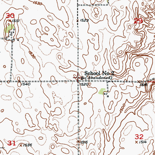 Topographic Map of School Number 2, ND