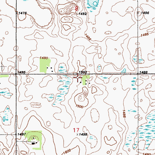 Topographic Map of School Number 2, ND