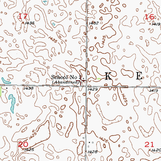 Topographic Map of School Number 2, ND