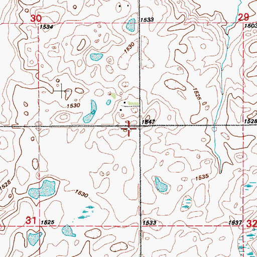 Topographic Map of School Number 3, ND