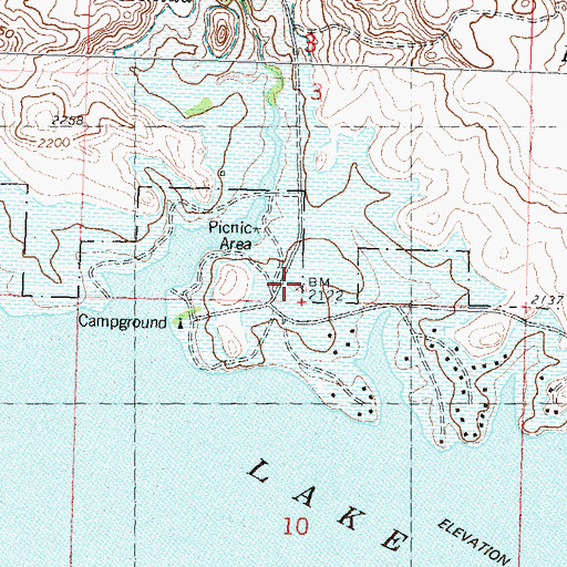 Topographic Map of School Number 3, ND