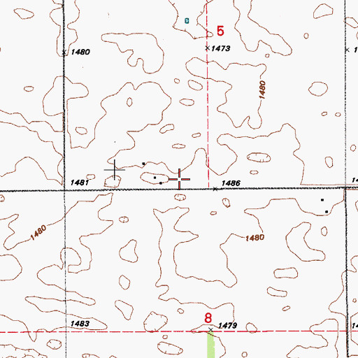 Topographic Map of School Number 3, ND