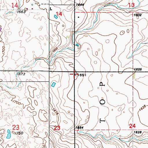 Topographic Map of School Number 3, ND
