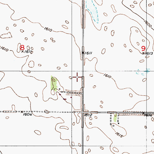 Topographic Map of School Number 3, ND