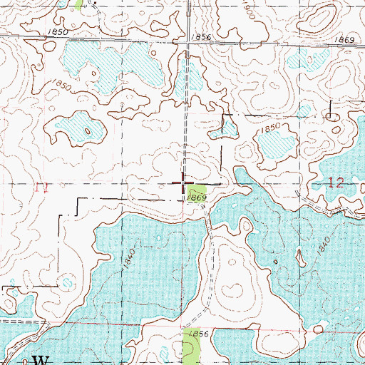 Topographic Map of School Number 3, ND