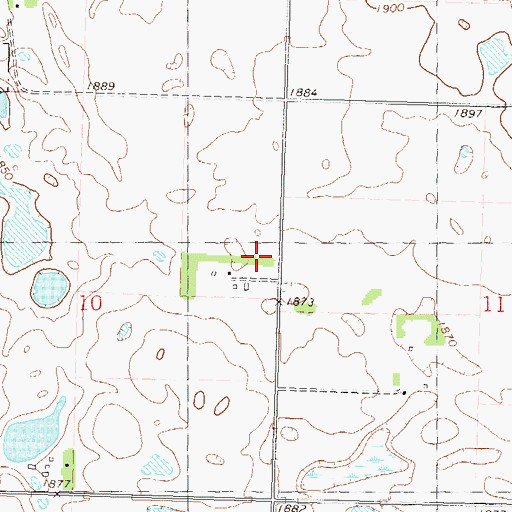 Topographic Map of School Number 3, ND