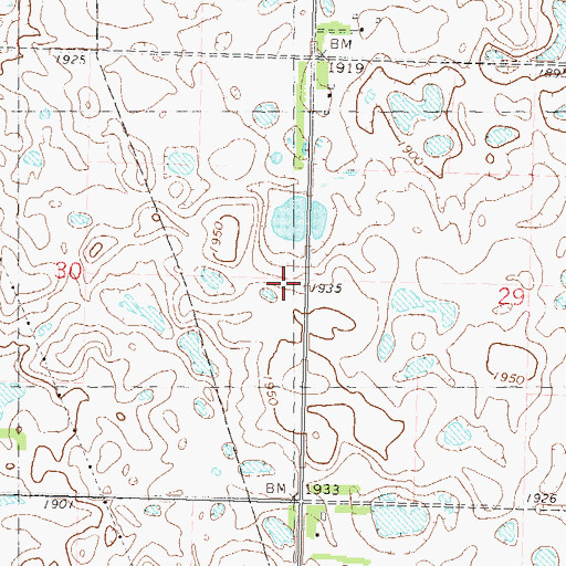 Topographic Map of School Number 3, ND
