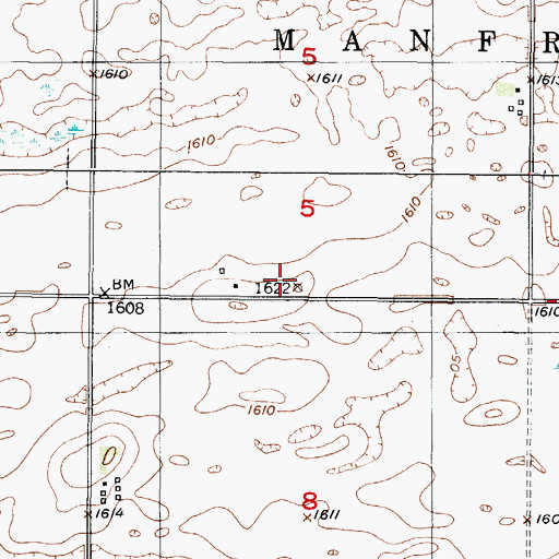 Topographic Map of School Number 3, ND