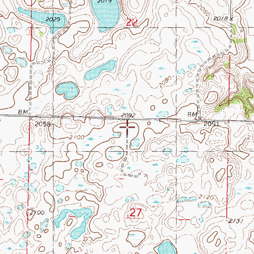 Topographic Map of School Number 3, ND