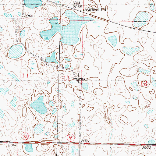 Topographic Map of School Number 3, ND