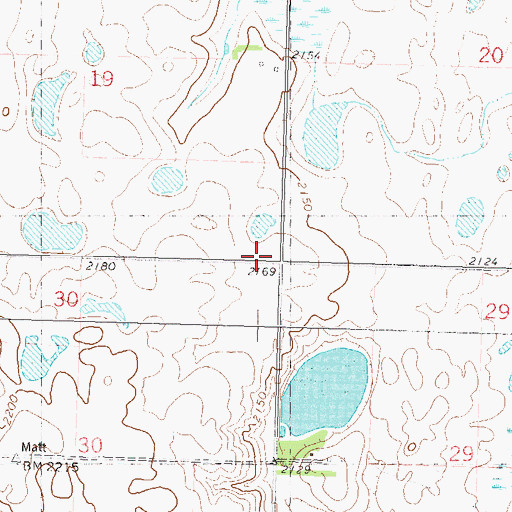 Topographic Map of School Number 3, ND