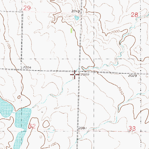 Topographic Map of School Number 3, ND