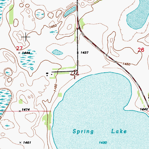 Topographic Map of School Number 3, ND