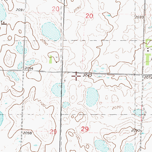 Topographic Map of School Number 3, ND