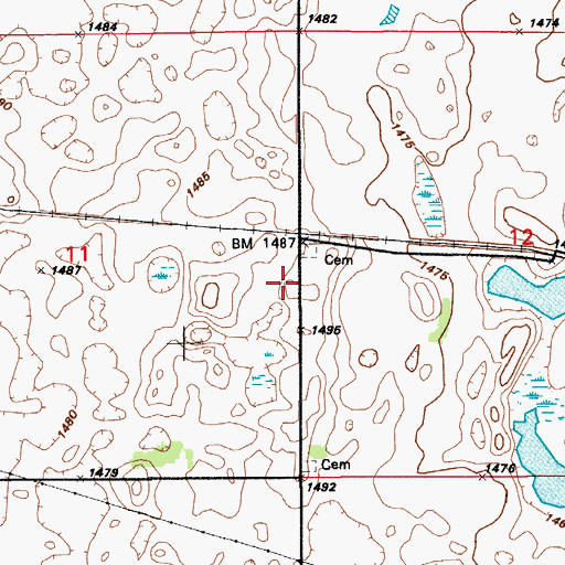 Topographic Map of School Number 3, ND