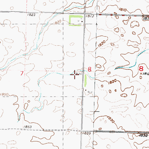 Topographic Map of School Number 3, ND