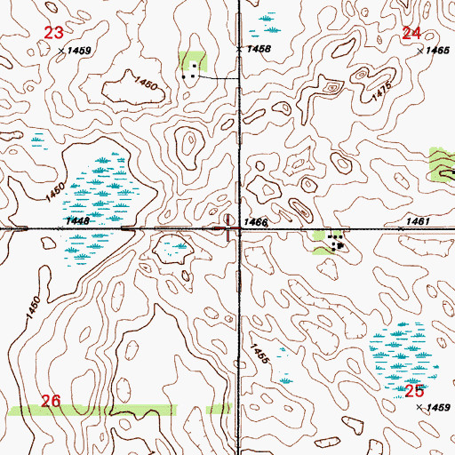 Topographic Map of School Number 3, ND