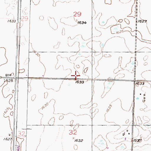 Topographic Map of School Number 3, ND