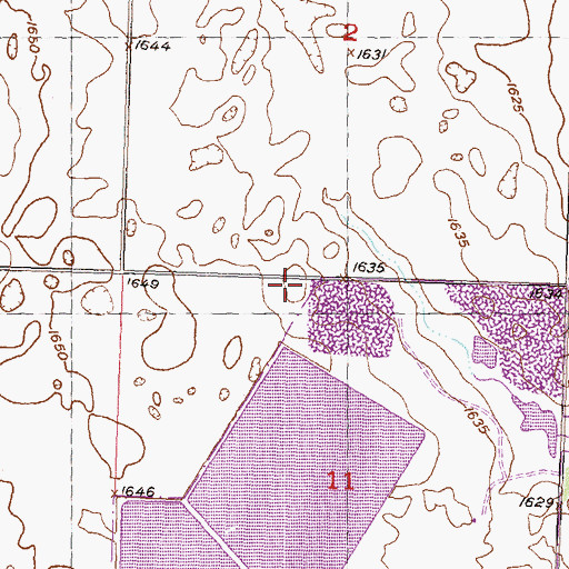 Topographic Map of School Number 3, ND