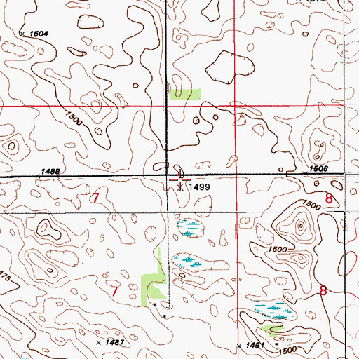 Topographic Map of School Number 39, ND