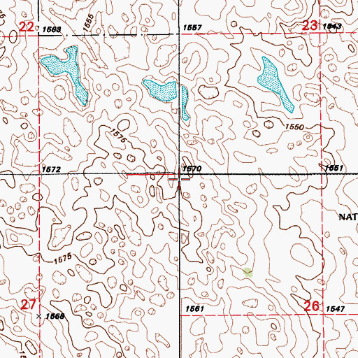 Topographic Map of School Number 4, ND