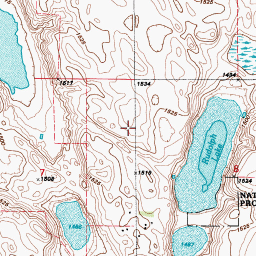Topographic Map of School Number 4, ND